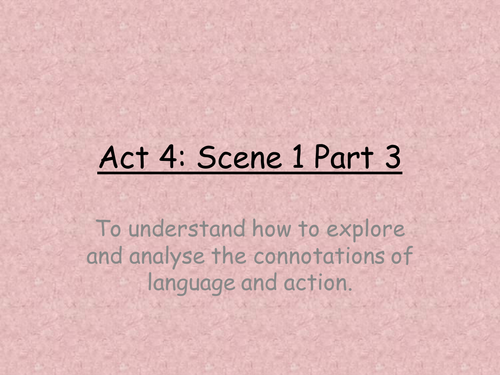 Much Ado About Nothing: Characterisation Lesson