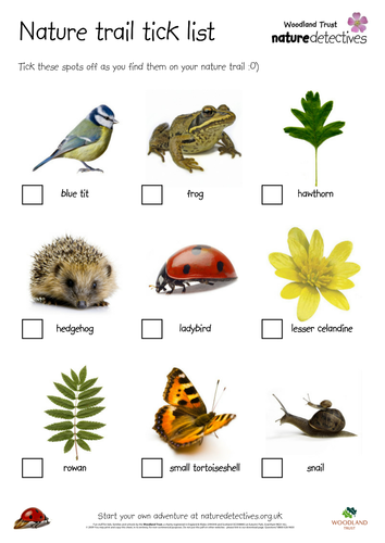 Trails - Wildlife Ticklist