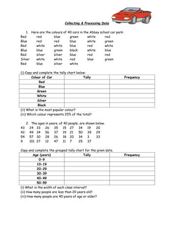 Simple worksheet for discrete, continuous data etc | Teaching Resources