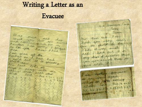 evacuation ww2 letters