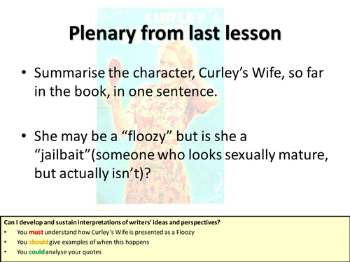 Of Mice and Men Curley's Wife - Cruel