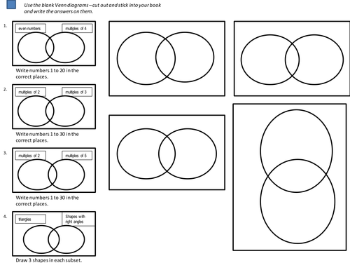 Venn Diagrams Worksheets