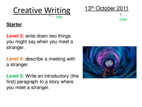 Coraline Creative Writing - Tension