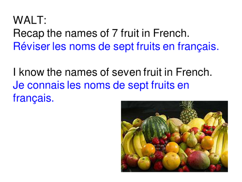 Fruit in French