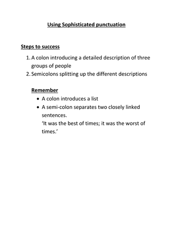 Using Sophisticated Punctuation