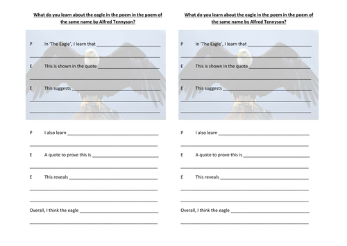 The Eagle - writing frame