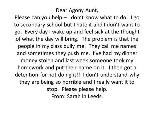 Agony Aunt Letter