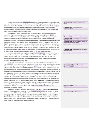Romeo and Juliet vs Poetry WJEC Model Essay