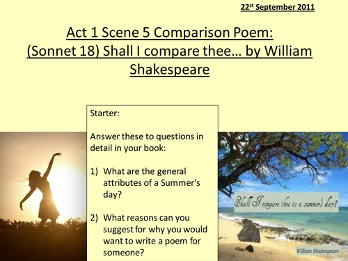Sonnet 18 Shall I Compare Thee Shakespeare
