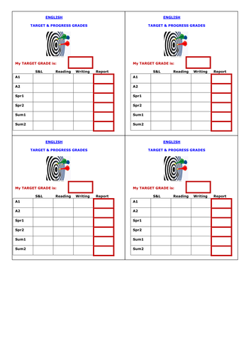 Book Cover Target Stickers APP KS3