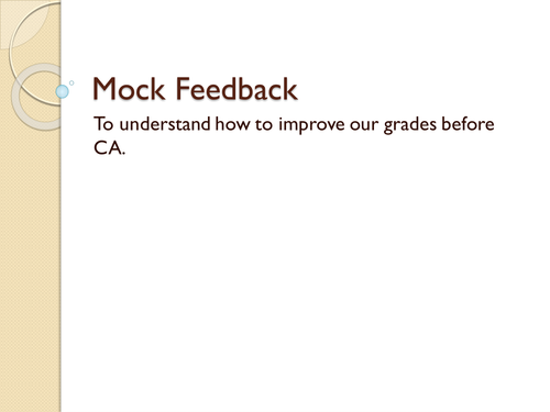 Feedback and Improving Grades