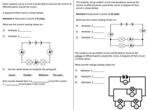 diagram worksheet level energy image  Grade Circuit Find Problems 9 Diagram