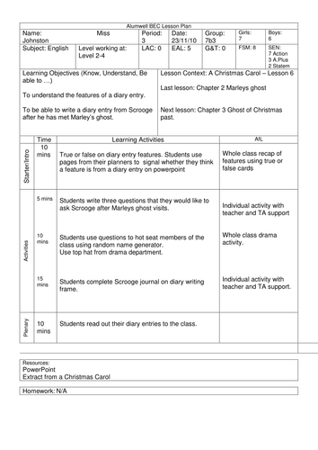 Lesson 7 - The Scrooge Diaries
