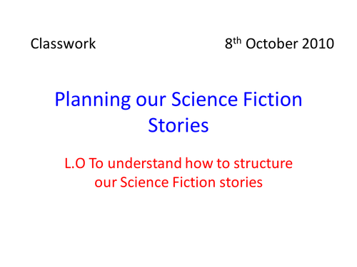 Planning Our Science Fiction Stories