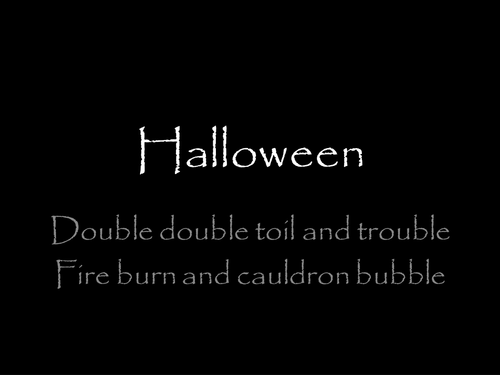 Halloween Poetry