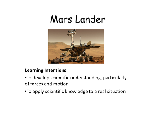 Mars Lander Lesson 1