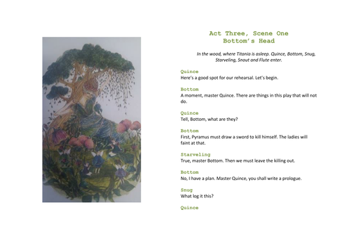 A Midsummer Night's Dream Act Three, Scene One