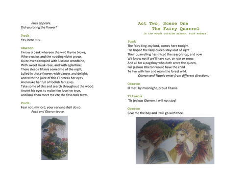 A Midsummer Night's Dream Infer and Deduce Lesson