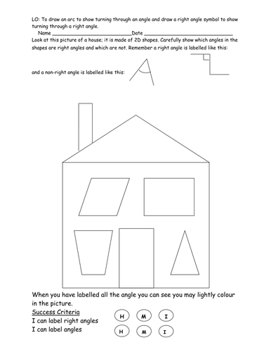 labeling angles and right angles