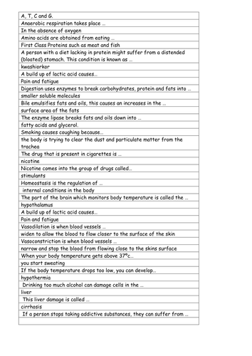 B1 revision loop cards (with answers)
