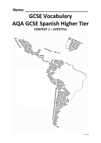 Vocabulary booklets for Spanish GCSE (AQA)