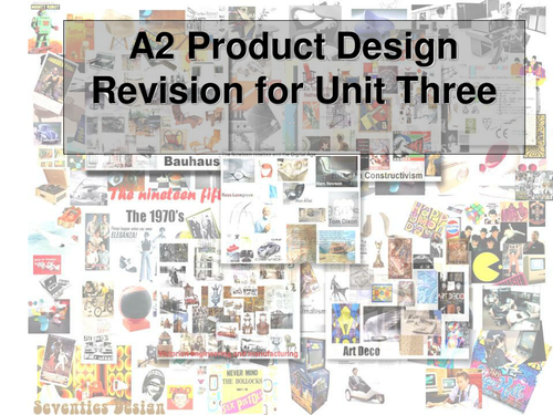 Revision booklet for Product Design (unit three).