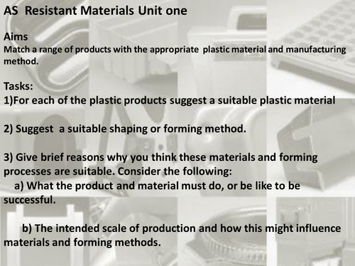 Plastics investigation and comprehension exercises