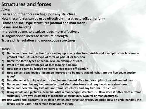 Structures and forces
