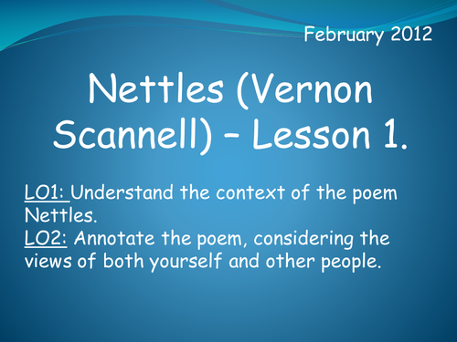 Nettles (Vernon Scannell)