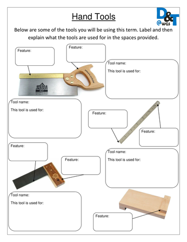Tools Worksheets by hjh210585 - Teaching Resources - Tes