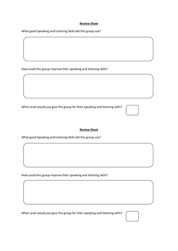 Review Sheet for S&L