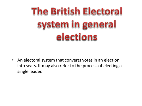 Unit 1 Lesson 3 Politics How the system works