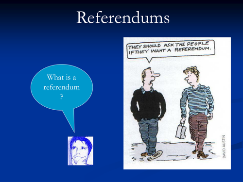 Referendum in more depth