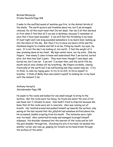 Comparison of Creative Writing