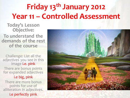 AQA English Scene From A Film Introductory lesson