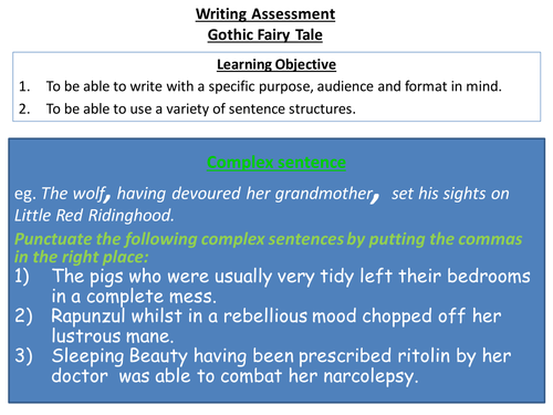 Rewriting A Fairytale - 3 Little Pigs KS3 lesson 2