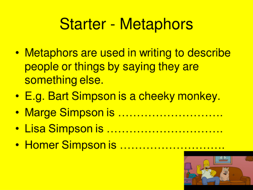 The Simpsons Lesson 5 Metaphors