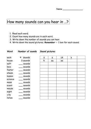 S words - how many sounds