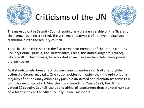 Criticisms of the UN