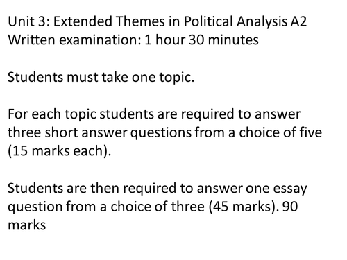 Unit 3: Extended Themes in Political Analysis