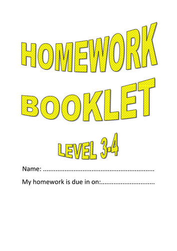 Homework Booklet Year 7 Level 3 - 4