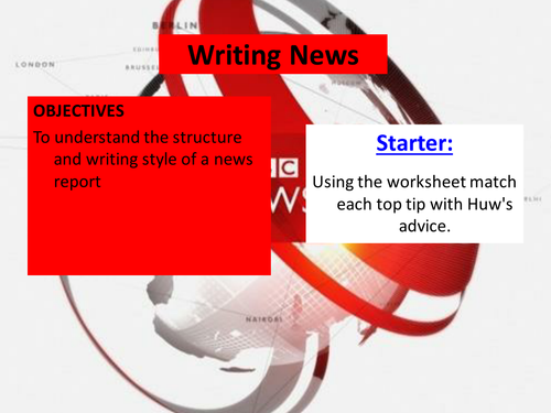 Full Lesson PP Writing The  News