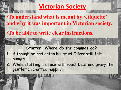 Victorian Crime Drama - Victorian Etiquette