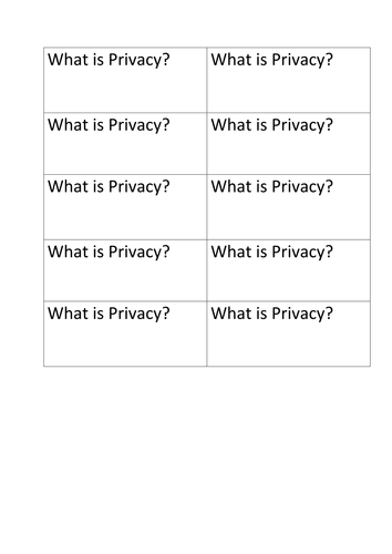 Privacy vs Surveillance Card Sort