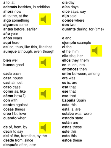 High frequency words with audio