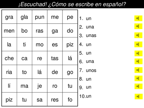 Pencil case syllable square spelling activity