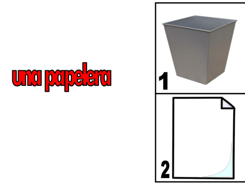 Classroom items vocabulary practice - matching