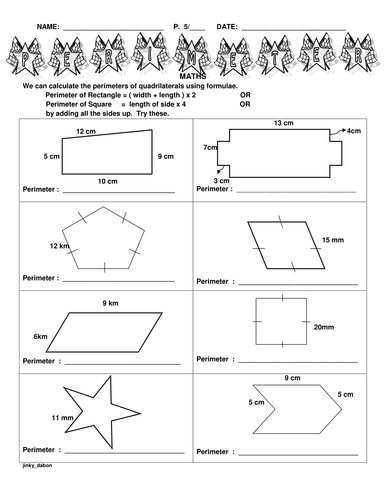 KS2 Perimeter of Different Shapes