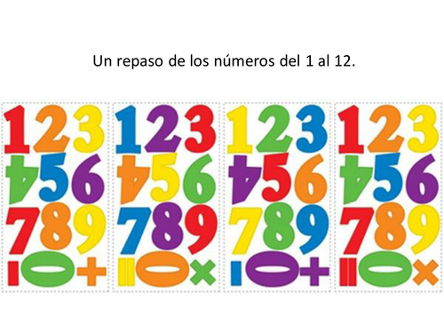 Numbers 1-12