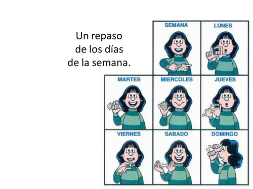Introduction of dates & revision of days of week